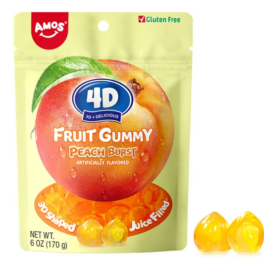 4D Fruit Gummy - pêches